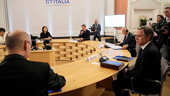 七大工業國集團（G7）外長會議在義大利卡布里島舉行。路透社
