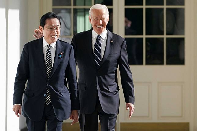 美國總統拜登（Joe Biden）和日本首相岸田文雄。（圖／達志／美聯社）