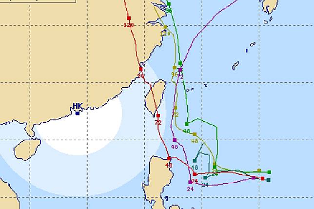 根據氣象局表示，第5號颱風「丹娜絲」可能將在16日形成，且根據各國最新模擬，不排除該颱風將成為2019年首個「穿心颱」。（圖片取自台灣颱風論壇）