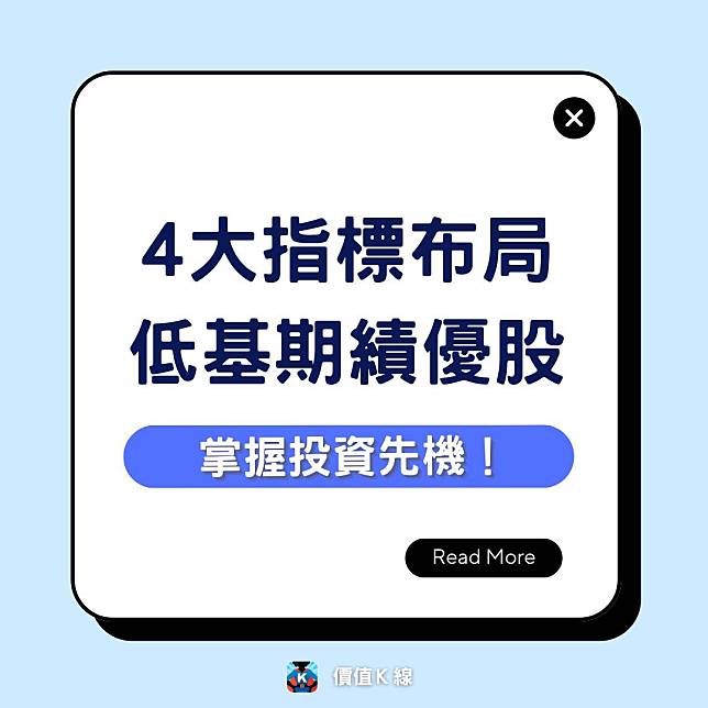 【價值投資】進場好時機？4大指標教你挑「低基期績優股」！