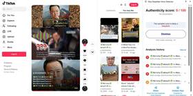 ภาพการตรวจสอบด้วยเครื่องมือ Hiya deepfake voice detector 