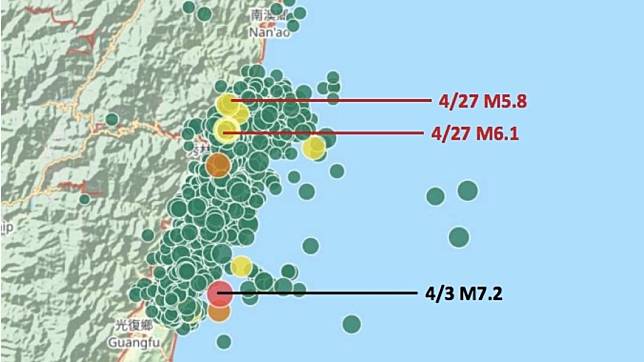 近日地震不斷。（圖／氣象署提供）