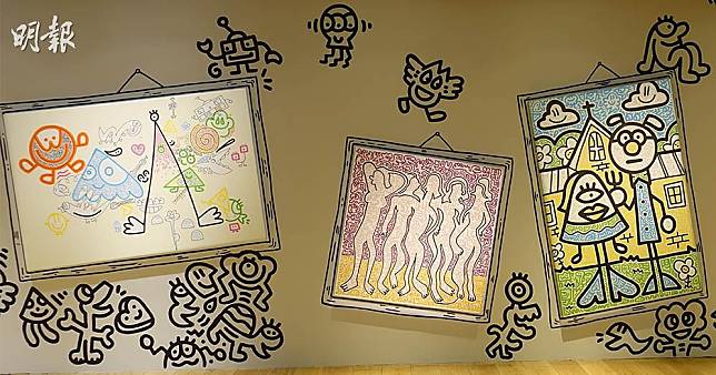 「Mr Doodle 逆襲蘇富比」展售會即日至12月19日於香港蘇富比舉行，展示一系列英國塗鴉藝術家Mr Doodle以世界名畫為主題的幽默塗鴉創作。作品參照哪些名畫，你知唔知？（何芍盈攝）