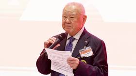 三三會理事長林伯豐喊話政府給予租稅減免和紓困，助中小企業渡過難關。李政龍攝
