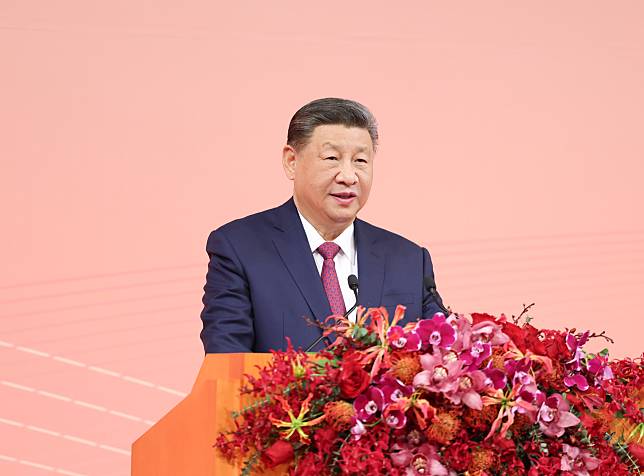 Chinese President Xi Jinping addresses a welcome dinner held by the Macao Special Administrative Region government on the eve of the 25th anniversary of Macao's return to the motherland, in south China's Macao, Dec. 19, 2024. (Xinhua/Ju Peng)