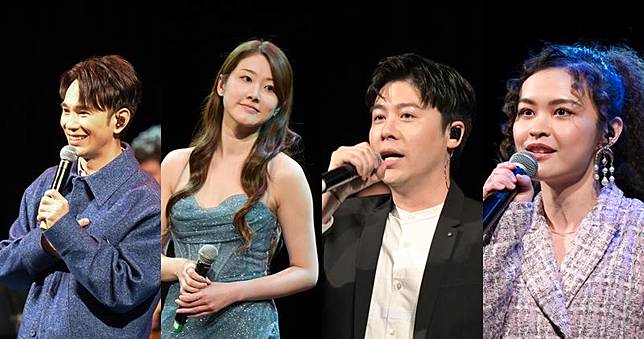 左起：王梓軒﹑鄧佩儀﹑張子丰和李嘉文義演助陣。（大會提供）