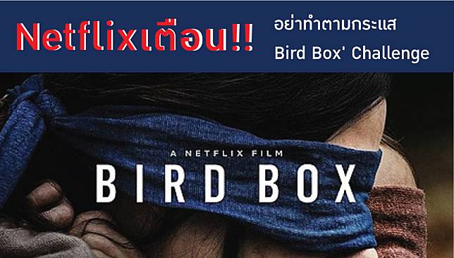 Netflix เตือน !! อย่าทำตามกระแส Bird Box' Challenge ปิดตาทำกิจกรรมต่าง