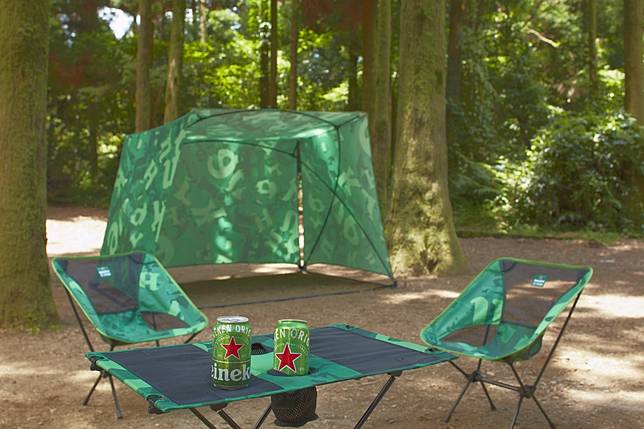 經典海尼根首度攜手戶外精品Helinox 輕量露營三件組僅台灣獨家上市 超稀有！(圖片提供/海尼根台灣)