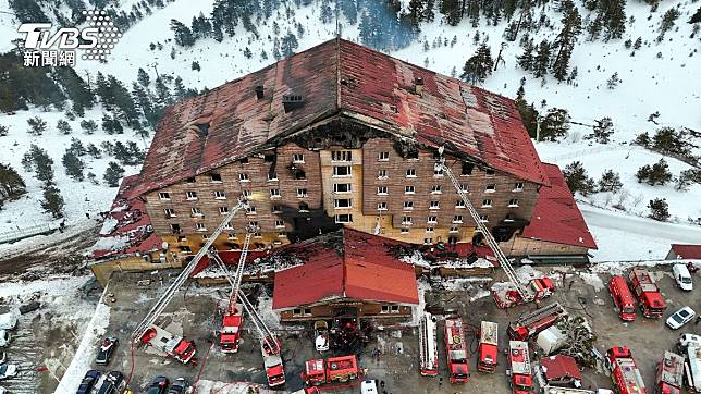 土耳其滑雪度假村飯店大火，至少78人亡。（圖／達志影像路透社）