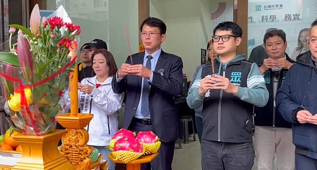 民眾黨代理主席黃國昌初六到宜蘭主持新春開工禮。（記者張正量攝）