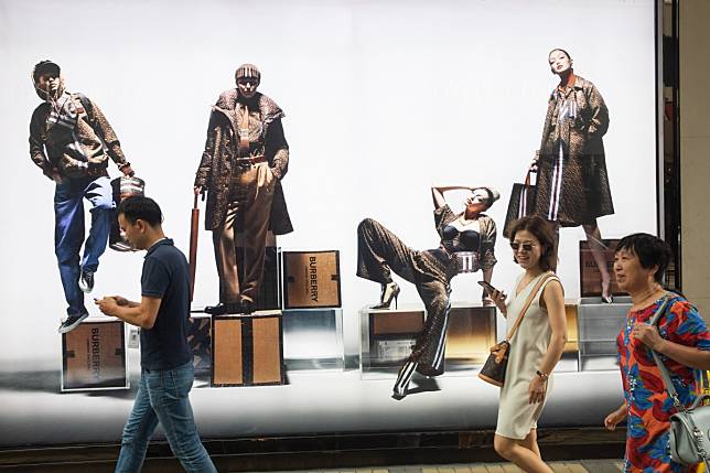 A Burberry store on Canton Road in the Tsim Sha Tsui district in Hong Kong on Monday, July 8, 2019. Photo: Bloomberg