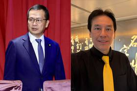 羅智強（左）今天痛批昔日好友黃暐瀚（右）「淪執政黨打手」。（合成照片／王侑聖攝、取自黃暐瀚臉書）