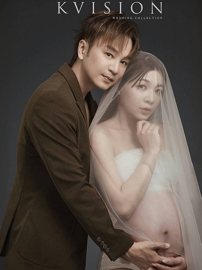 謝京穎儀式感滿滿，拉老公拍孕婦寫真。翻攝謝京穎臉書
