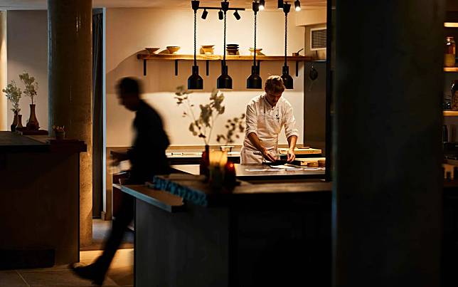 Food preparation is underway at Restaurant St Barts in London, England