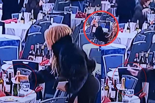 白宮記協晚宴遇槍響，來都來了！記者狂拿好酒、淡定吃完前菜。圖/ 翻自republicworld.com