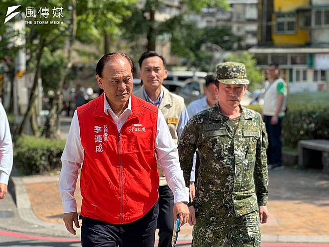 政務委員季連成說明政府汛期防災規劃。（資料照，張曜麟攝）