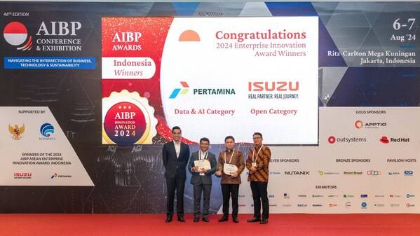 (From left to right): Irza Suprapto, AIBP; Sigit Pratopo, Pertamina; Yusak Kristian Solaeman, Isuzu Astra Motor Indonesia; and Chairul Saleh, Kemenko Perekonomian, Republik Indonesia at the 46th AIBP Conference & Exhibition in Indonesia.