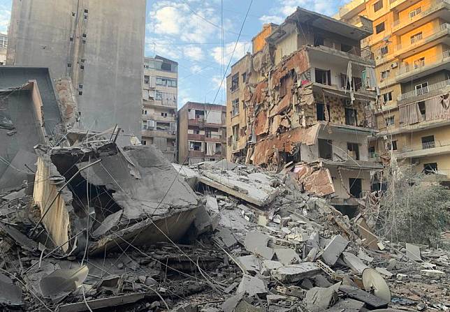 This photo shows the damage caused by Israeli airstrikes in the southern suburb of Beirut, Lebanon, on Nov. 7, 2024. (Xinhua/Bilal Jawich)