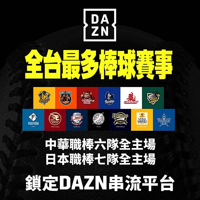 DAZN串流平台今年將轉播850場以上的棒球賽事