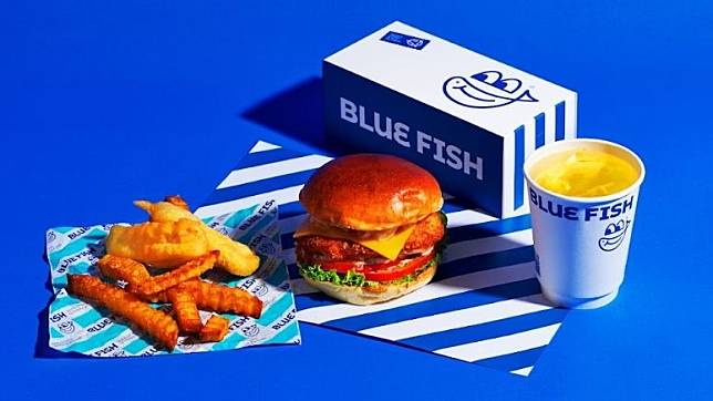 崇越集團集結旗下「安永集團」的「安永生活」、「安永生技」、「宜蘭安永樂活」，以及新成立的「樂魚Blue Fish」漢堡新品牌，推出「香柚和風石斑堡」。