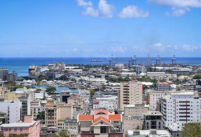 This photo taken on Nov. 9, 2024 shows a city view of Port Louis in Mauritius. (Xinhua/Li Yahui)