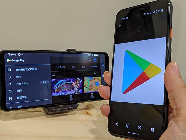 Google 近期正在測試 Play Store 應用商店的全新改版設計，將朝更簡化的操控方式。(圖／記者劉惠琴攝)