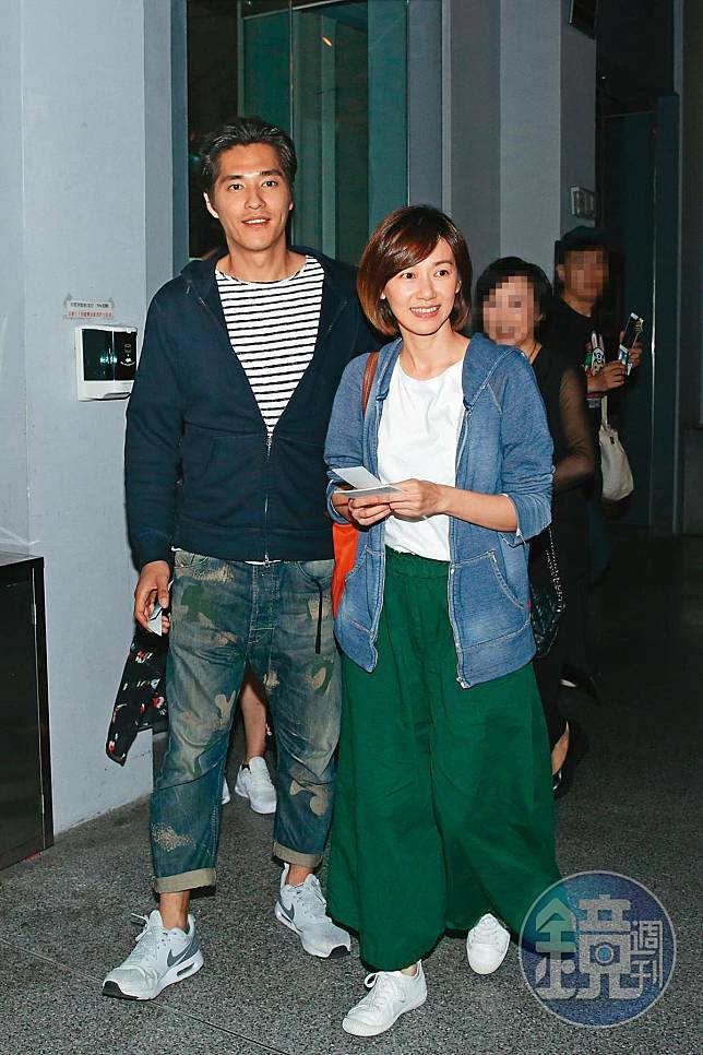 藍正龍（左）和周幼婷（右）2017年曾一起出席電影《順雲》首映。