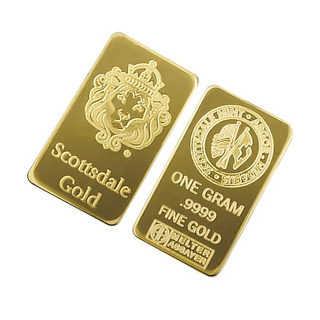 Scottsdale獅王金條1公克(贈送市值880元的閃耀細桿金箔筆)，售價3,888元。(圖/7-ELEVEN)