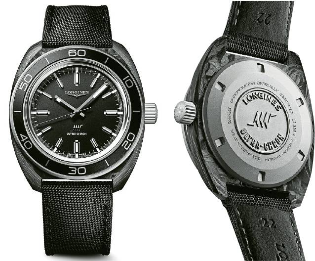 Longines Ultra-Chron Carbon腕表$39,800（品牌提供）