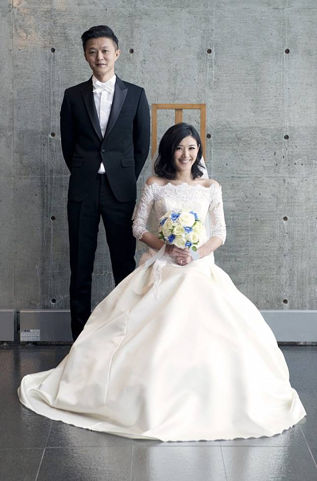 蘇慧倫(右)和孫益民2014年3月在北海道舉行浪漫婚禮。(資料照，水晶共振提供)