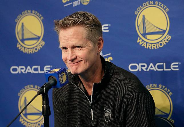 勇士主帥Steve Kerr。（達志影像資料照） 