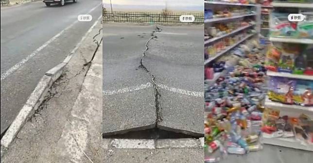 中國青海省海西州昨發生規模6.3極淺層強震，隨後40分鐘內更連續發生多次餘震，目前已知造成1人死亡、4人受傷，多地更傳出地面裂開與房屋受損災情。（翻攝自微博）