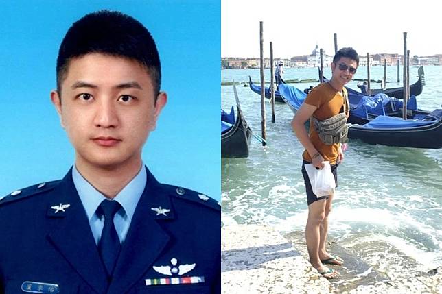 空軍一架T-34初級教練機今天墜毀，教官盧季佑殉職。（合成畫面／盧季佑臉書、國防部提供）