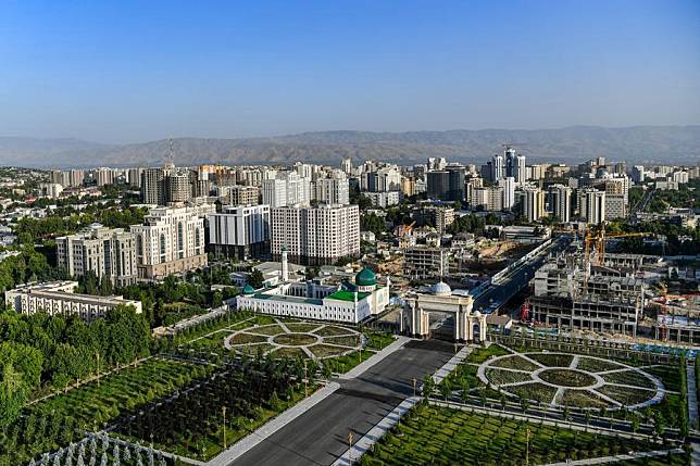 This photo taken on June 26, 2024 shows a view of Dushanbe, Tajikistan. (Xinhua/Cao Yang)
