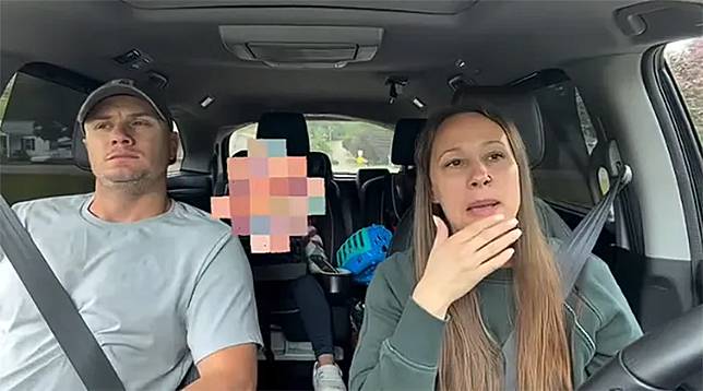 一名人妻分享抓包老公偷吃後，將對方載去小三家並宣告她要離婚的影片。翻攝IG@Lexilock.x