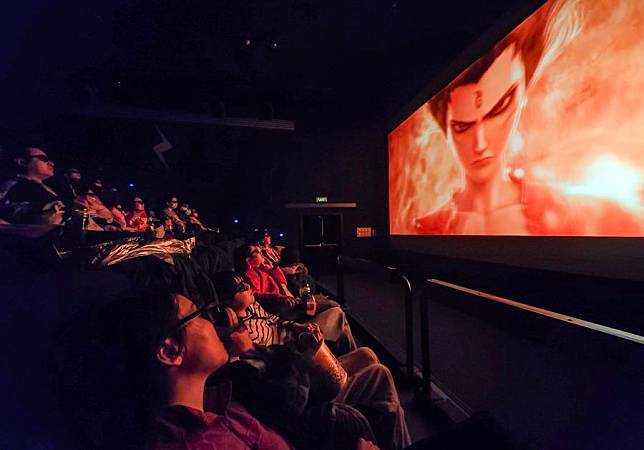 People watch &ldquo;Ne Zha 2&rdquo; in 4D at a cinema in Dongcheng District in Beijing, capital of China, Feb. 16, 2025. (Xinhua/Chen Yehua)