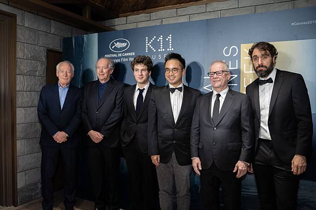 Jean Pierre Dardenne & Luc Dardenne, Vincent Lacoste, Adrian Cheng, Thierry Frémaux, Michael Angelo Covino (Photo: Theodore Kaye/Getty Images for Festival de Cannes Film Week in Asia)