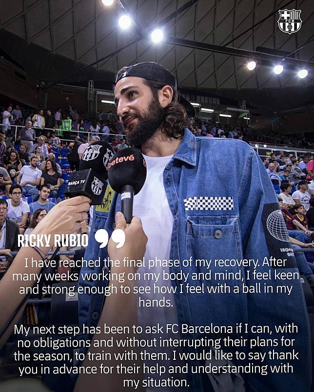 Ricky Rubio。（取自FC Barcelona Basket粉絲專頁）