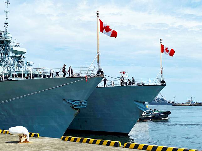 加拿大海軍渥太華號護衛艦（HMCS Ottawa, FFH-341）將於 9 月 1 日啟程後穿越台灣海峽前往東南亞地區。 圖：加拿大駐日使館X@CanEmbJapan
