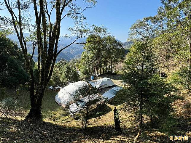 國內露營區合法意願低，中央修法放寬「無痕露營」面積，盼推進合法納管。圖為營區示意圖。(記者蔡昀容攝)
