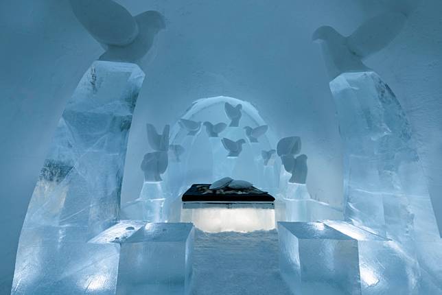 位於瑞典尤卡斯耶爾維的酒店ICEHOTEL Sweden。