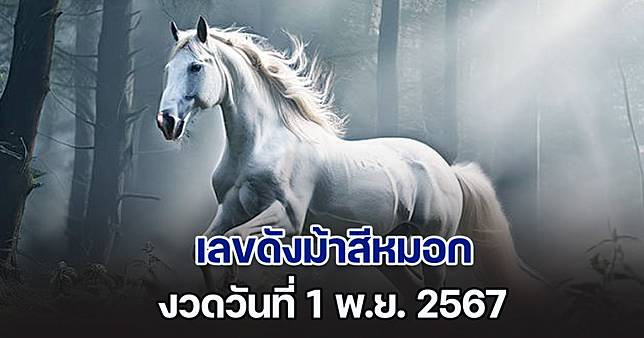 ควบมาไวมาก เลขดังม้าสีหมอก ประจำวันที่ 1 พ.ย. 67