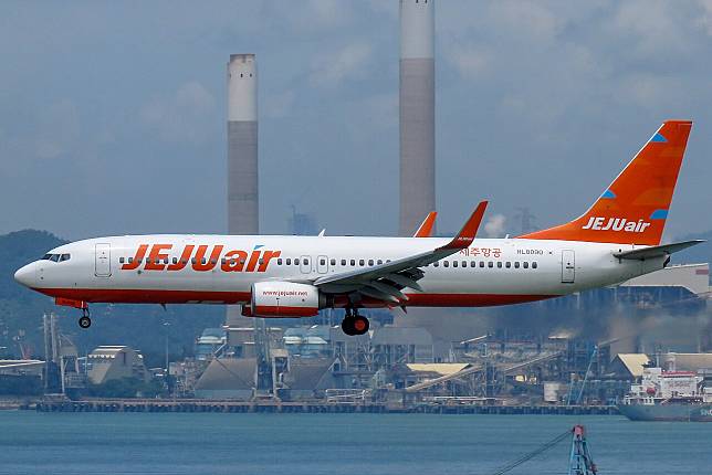 濟州航空(Jeju Air)的波音737-800飛機。(維基百科)