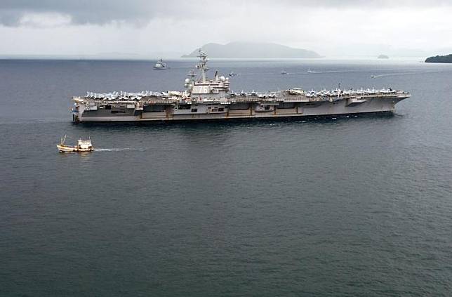 ▲美國海軍雷根號航空母艦（ USS Ronald Reagan CVN-76 ）。（圖／美國海軍）