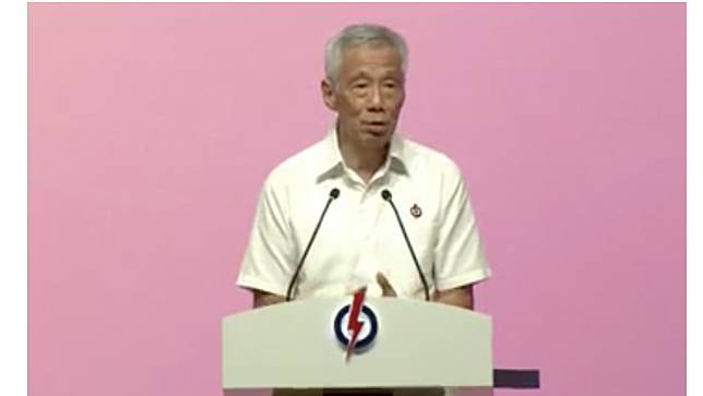 新加坡總理李顯龍11月5日在人民行動黨大會上發表談話。FB@People's Action Party