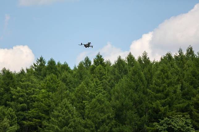 This photo taken on June 27, 2024 shows a drone for forest patrolling at Dailing forestry bureau in Yichun, northeast China's Heilongjiang Province. (Xinhua/Wang Yiliang)