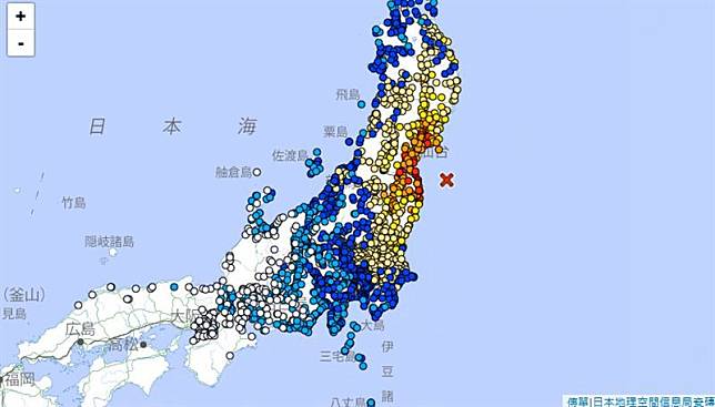 ▲日本發生規模7.4地震。（圖／翻攝日本氣象廳）