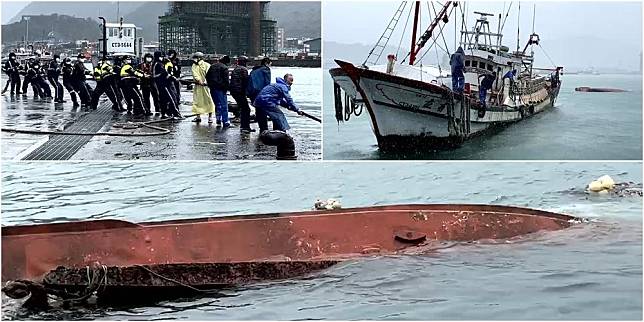 蘇澳南堤傳海難 漁船遭浪打翻 2人獲救