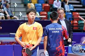 WTT香港青少年乒賽｜林尚文蘇倬民U13男單奪季李靜：雖下風但亦有