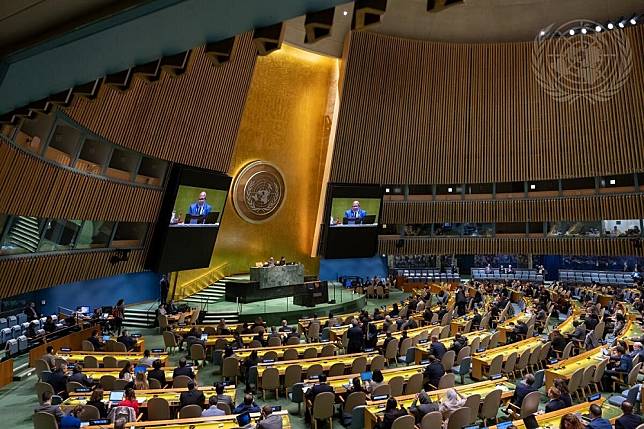 聯合國大會10日進行表決，通過支持巴勒斯坦入會的決議案。（取自聯合國網站）